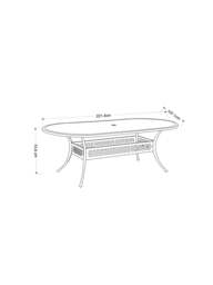 Hartman Avebury 6 Seat Oval Dining Set With Parasol & Base - thumbnail 4