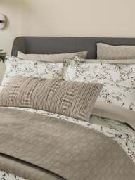 Bedeck of Belfast Rana Cover Set in Warm Grey, Cotton, Size Double - thumbnail 2