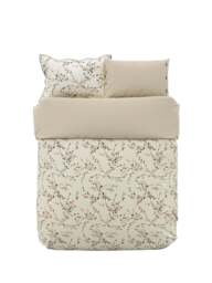 Bedeck of Belfast Rana Cover Set in Warm Grey, Cotton, Size Double - thumbnail 3
