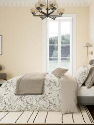 Bedeck of Belfast Rana Cover Set in Warm Grey, Cotton, Size Double - thumbnail 1
