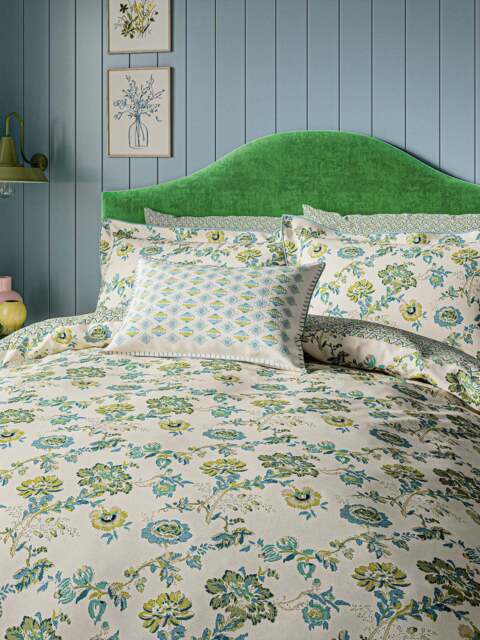 Land & Shore Orchard Cover Set in Green, Cotton, Size Superking - image 1