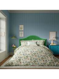 Land & Shore Orchard Cover Set in Green, Cotton, Size Superking - thumbnail 3