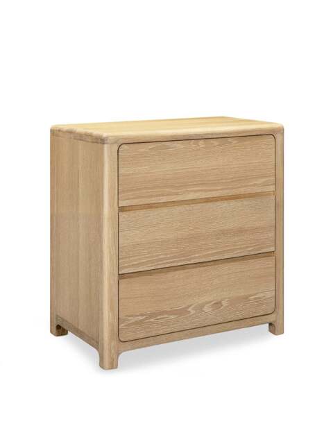 Barker and Stonehouse Hadrian Oak 3 Drawer Chest in Neutral
