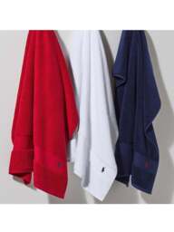 Ralph Lauren Home Polo Player Bath Towel Red in Red 2000, Cotton - thumbnail 5