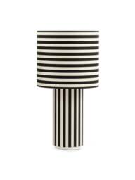 Heal's Raie Fabric Table Lamp Black White in Black/White, Linen - thumbnail 1
