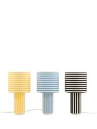 Heal's Raie Fabric Table Lamp Black White in Black/White, Linen - thumbnail 3