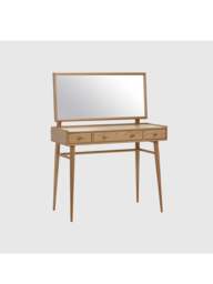 Barker and Stonehouse Winslow Oak Dressing Table With Mirror in Neutral - thumbnail 3