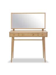 Barker and Stonehouse Winslow Oak Dressing Table With Mirror in Neutral - thumbnail 1