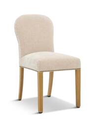 Barker and Stonehouse Gable Fabric Dining Chair With Light Legs in Neutral