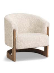 Barker and Stonehouse Grey Talbot Grey Fabric Armchair in Cream - thumbnail 1
