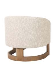 Barker and Stonehouse Grey Talbot Grey Fabric Armchair in Cream - thumbnail 5
