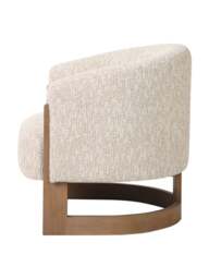 Barker and Stonehouse Grey Talbot Grey Fabric Armchair in Cream - thumbnail 3