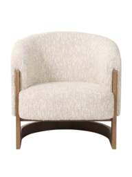 Barker and Stonehouse Grey Talbot Grey Fabric Armchair in Cream - thumbnail 2