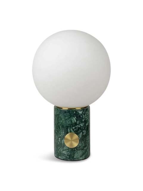 Heal's Column Table Lamp in Green, Glass