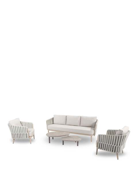4 Seasons Outdoor Eva Outdoor 5-Seater Lounge Set With Monroe Coffee Tables - image 1