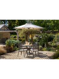 Hartman Avenbury 4 Seat Round Dining Set With Parasol & Base - thumbnail 2
