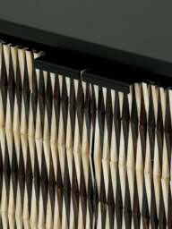 Libra Interiors Imperia Bone Inlay Sideboard Black in Black/Ivory, Size H80xW150xD - thumbnail 4