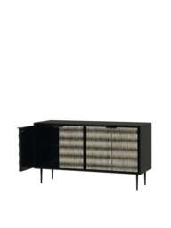 Libra Interiors Imperia Bone Inlay Sideboard Black in Black/Ivory, Size H80xW150xD - thumbnail 2