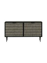 Libra Interiors Imperia Bone Inlay Sideboard Black in Black/Ivory, Size H80xW150xD - thumbnail 3