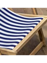 Gallery Creta Deck Chair Stripe in navy - thumbnail 4