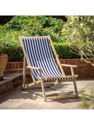 Gallery Creta Deck Chair Stripe in navy - thumbnail 2