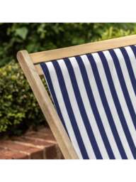 Gallery Creta Deck Chair Stripe in navy - thumbnail 3
