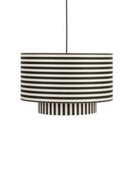 Heal's Raie Fabric Pendant Black White in Black/White, Linen