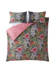 Timorous Beasties Berkeley Blooms Duvet Cover Set in Midnight, Cotton, Size Superking - thumbnail 2