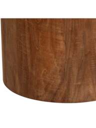 Barker and Stonehouse Panama Faux Stone Top Round Coffee Table in Brown - thumbnail 3