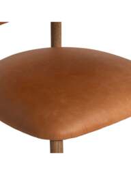 Barker and Stonehouse Lexa Open Back Curved Dining Chair in Brown, Leather - thumbnail 5