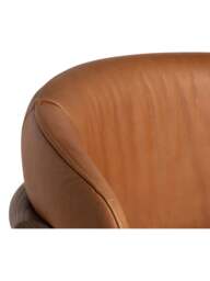 Barker and Stonehouse Lexa Open Back Curved Dining Chair in Brown, Leather - thumbnail 4