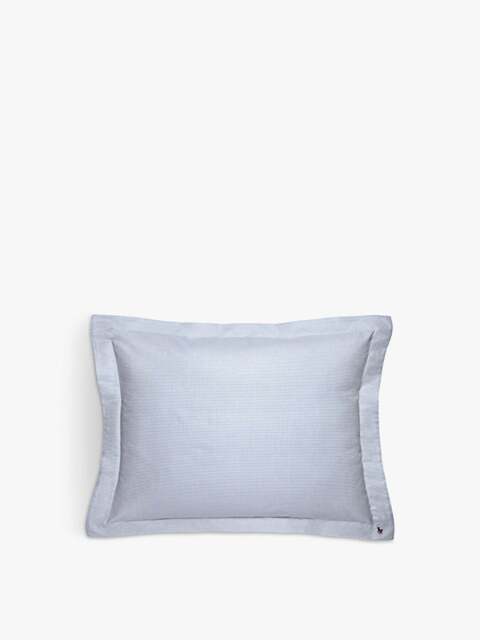 Ralph Lauren Home Oxford Pillowcase in Blue, Cotton/Linen, Size Standard