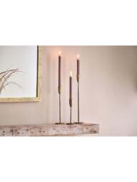 Nkuku Mbata Medium Brass Candlestick in Antique Brass - thumbnail 2