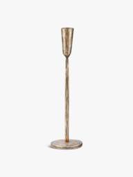 Nkuku Mbata Medium Brass Candlestick in Antique Brass - thumbnail 1
