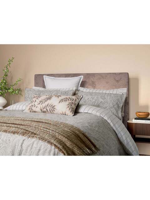 Bedeck of Belfast Avita Duvet Cover Set Charcoal, Chalk & Tan in Charcoal/Chalk/Tan, Cotton, Size Double