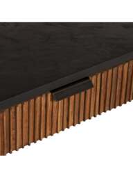 Barker and Stonehouse Trinidad Fluted Reclaimed Teak Wood Office Desk in Brown - thumbnail 5