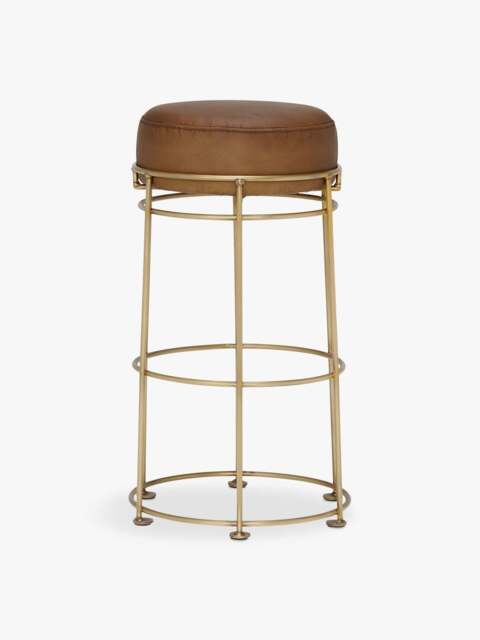 Barker and Stonehouse Nola Counter Stool, Light Olive And Br in Light Olive And Brass - image 1