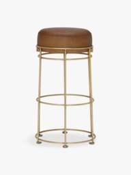 Barker and Stonehouse Nola Counter Stool, Light Olive And Br in Light Olive And Brass - thumbnail 1