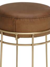 Barker and Stonehouse Nola Counter Stool, Light Olive And Br in Light Olive And Brass - thumbnail 3