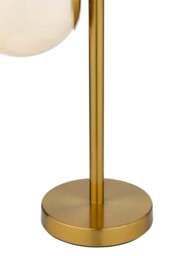 Dar Lighting Bombazine 2 Light Table Lamp in Natural Solid Brass - thumbnail 2