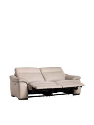 Barker and Stonehouse Arno 2.5 Seater Sofa in Neutral, Leather - thumbnail 2