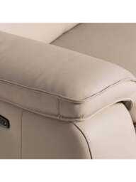 Barker and Stonehouse Arno 2.5 Seater Sofa in Neutral, Leather - thumbnail 3