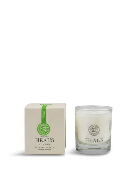 Heal's Yuzu & Cypress Scented Candle in Green, Glass