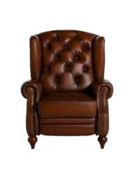 Barker and Stonehouse Ullswater Recliner Armchair in Brown, Leather - thumbnail 2