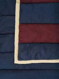 Heal's Stripe Quilt Aubergine Navy Medium in Burgundy, Cotton - thumbnail 3