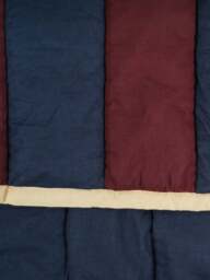 Heal's Stripe Quilt Aubergine Navy Medium in Burgundy, Cotton - thumbnail 2