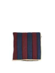 Heal's Stripe Quilt Aubergine Navy Medium in Burgundy, Cotton - thumbnail 1
