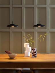 Heal's Diner Led Metal Pendant Small in Black, Wood/Metal - thumbnail 2