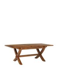 Barker and Stonehouse New Frontier X Leg Extending Dining Ta in Mango Wood - thumbnail 4