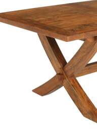 Barker and Stonehouse New Frontier X Leg Extending Dining Ta in Mango Wood - thumbnail 5
